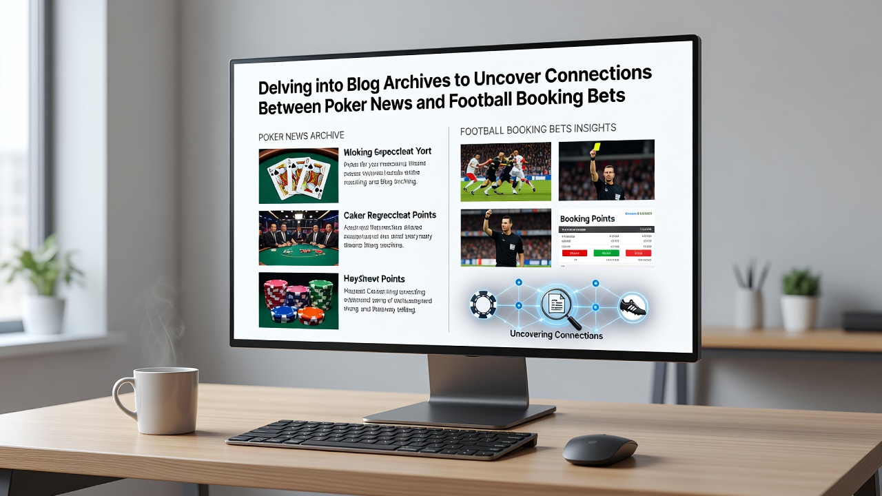 Timeline graphic from blog archives illustrating correlations between poker event coverage and football first yellow card betting volumes over recent years