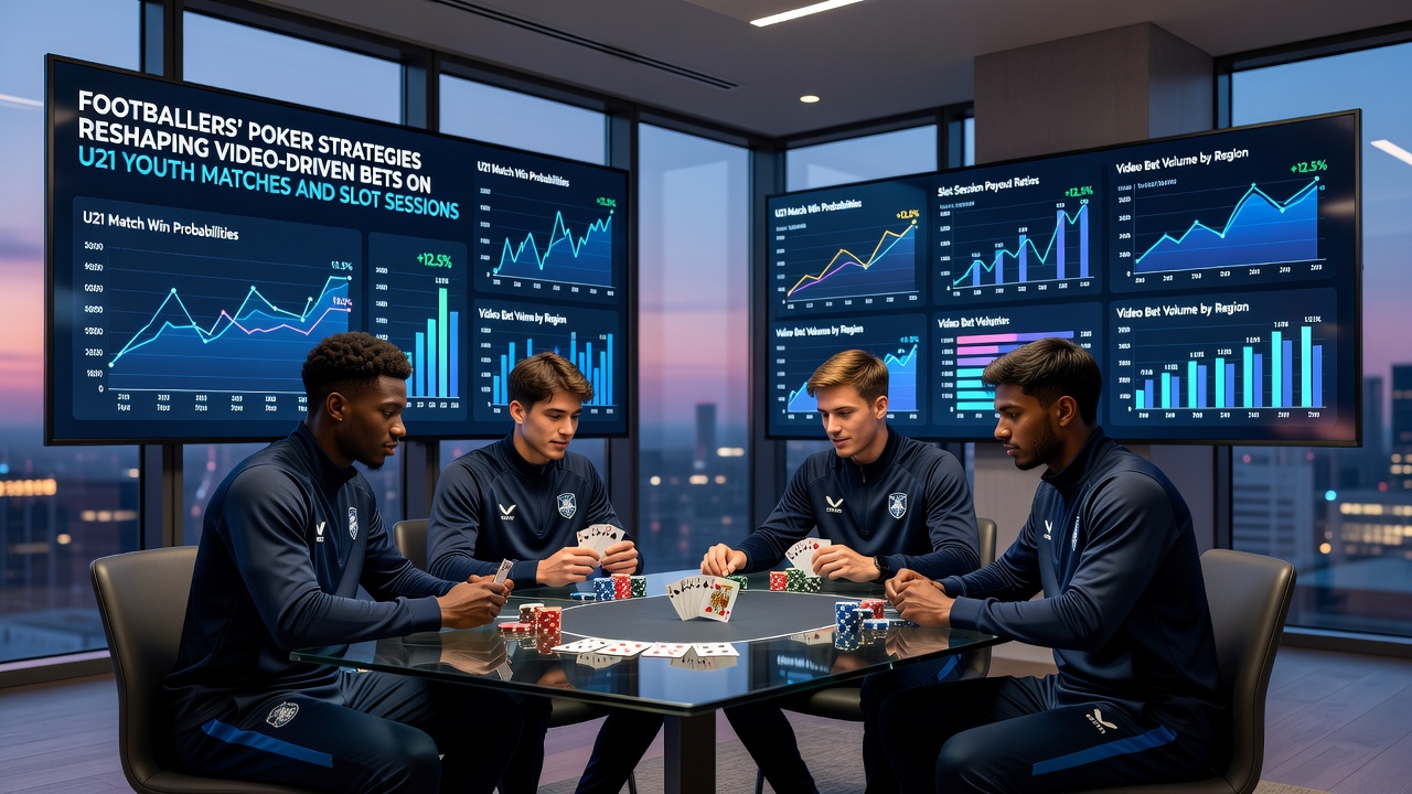Footballers applying poker strategies to video betting on U21 matches and slots
